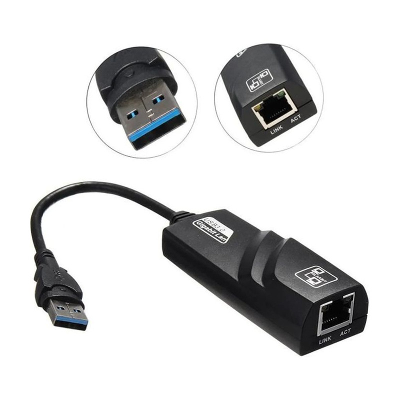 Adaptateur Réseau USB vers Ethernet Gigabit 10/100/1000 Mbps