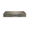 SWITCH DE BUREAU Tenda TEF1118P-16-150W / 16FE+2GE/1SFP - 16 ports PoE 10/100 Mbps