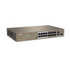 SWITCH DE BUREAU Tenda TEF1118P-16-150W / 16FE+2GE/1SFP - 16 ports PoE 10/100 Mbps