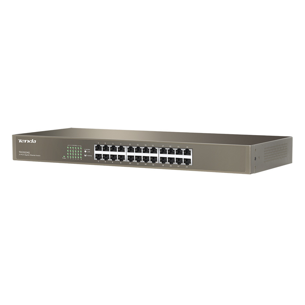 SWITCH DE BUREAU Tenda Gigabit Ethernet TEG1024G 1000M - 24 PORTS 10/100/1000  MBPS