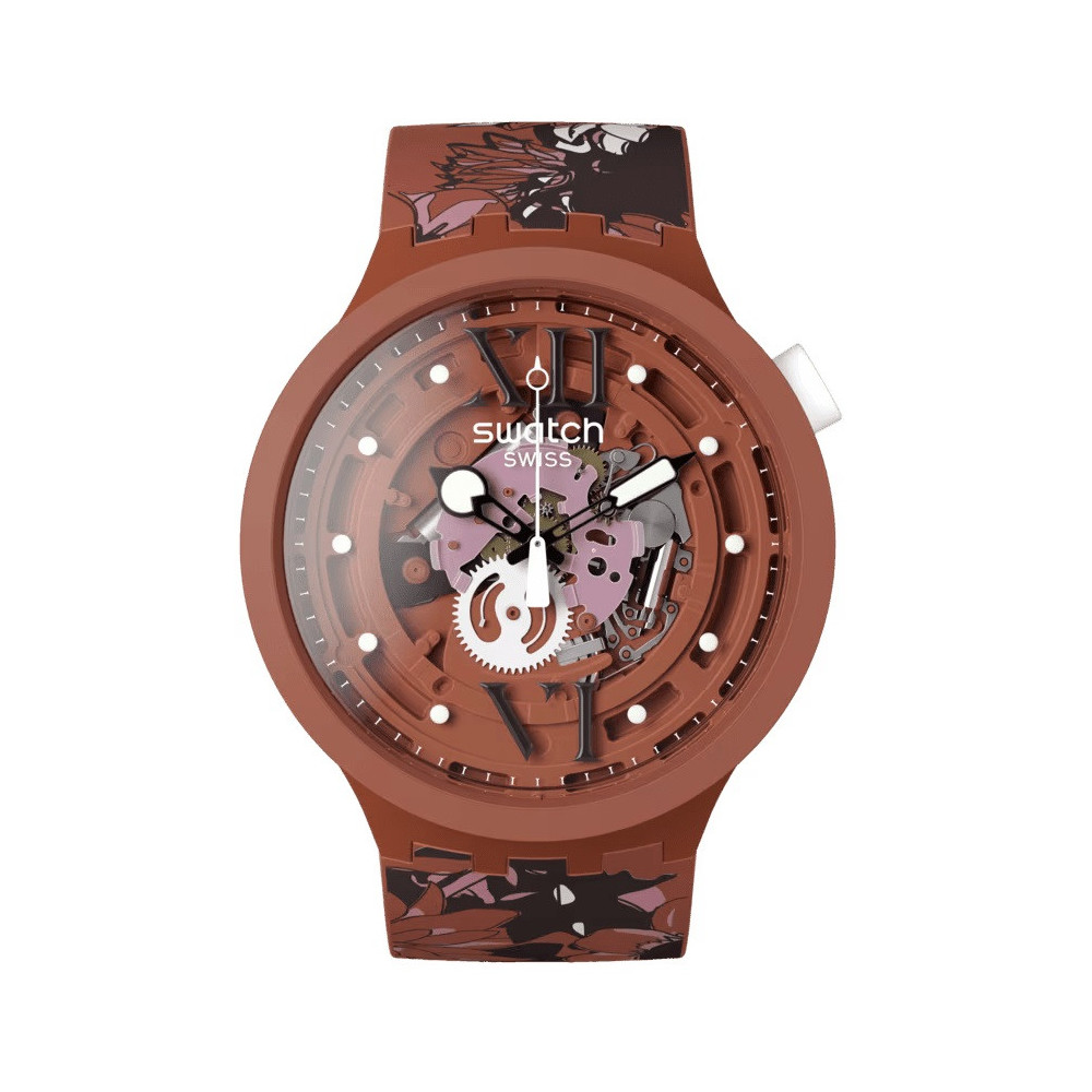 MONTRE MIXTE SWATCH CAMOFLOWER COTTON SB05C100