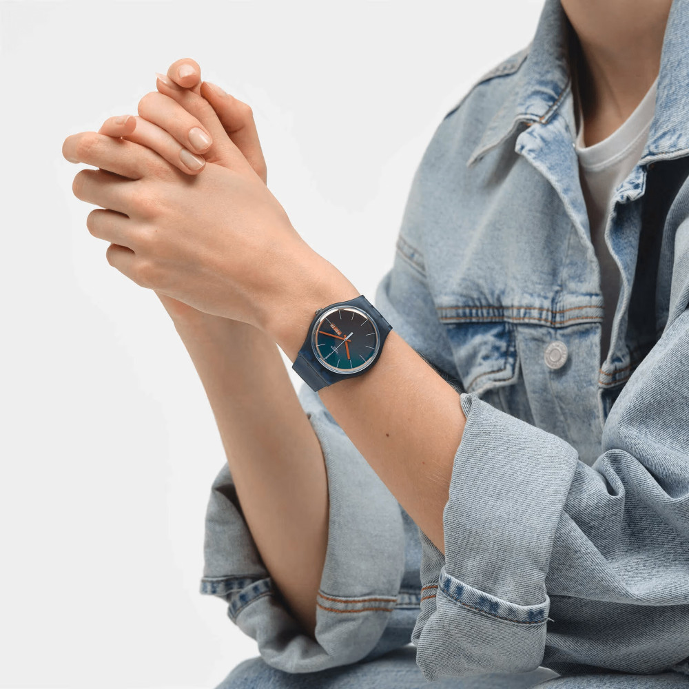 MONTRE MIXTE SWATCH FADE TO TEAL SO29N708