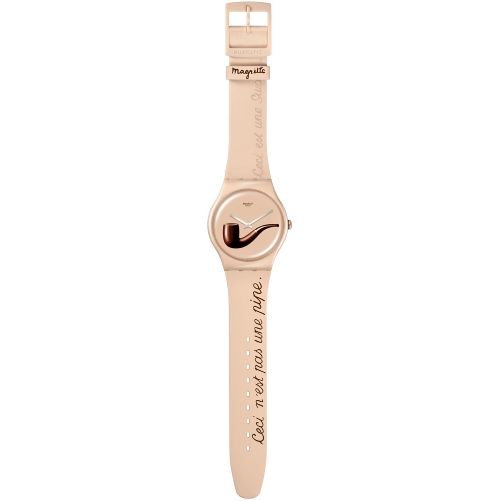 MONTRE MIXTE SWATCH LA TRAHISON DES IMAGES BY RENE MAGRITTE SO29Z124