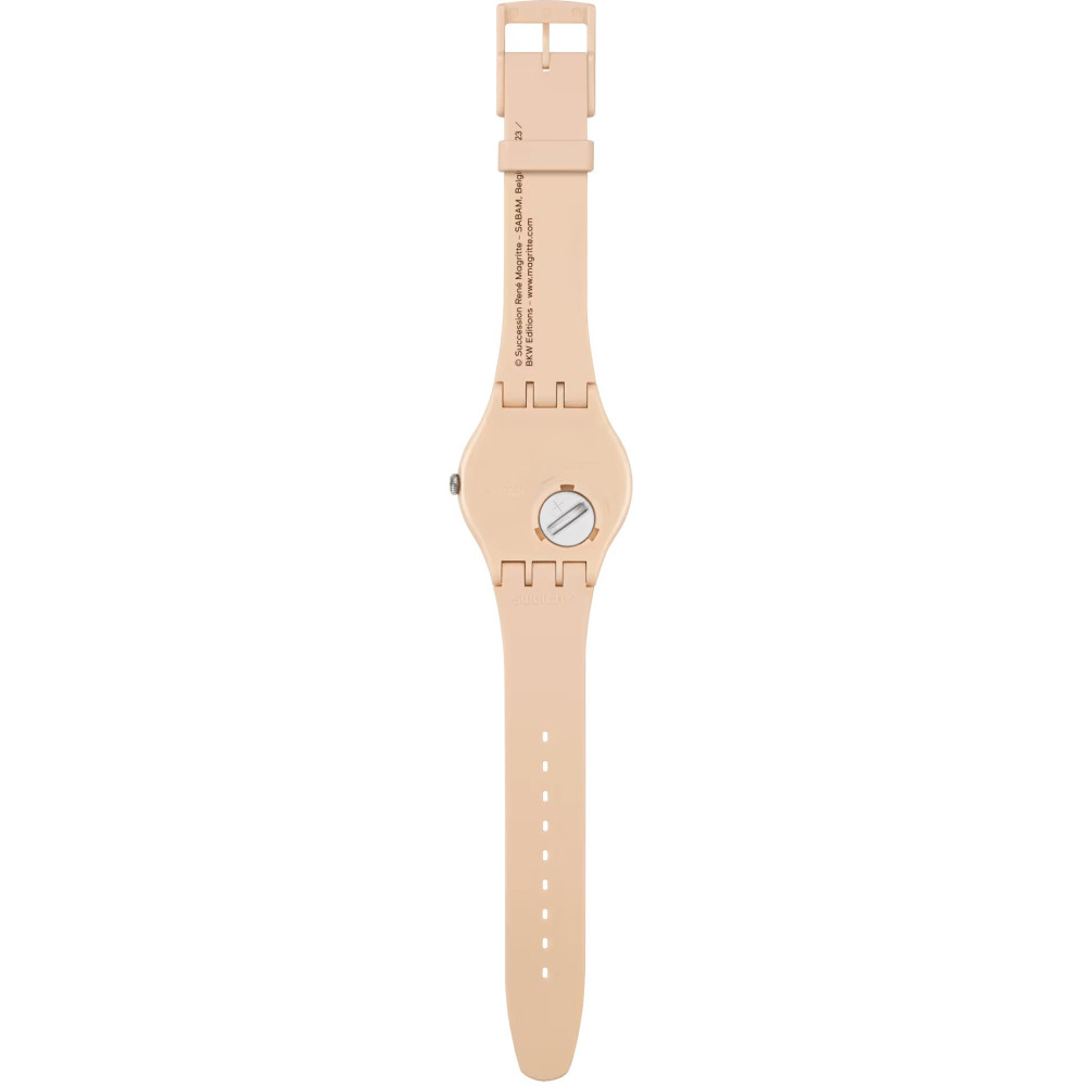 MONTRE MIXTE SWATCH LA TRAHISON DES IMAGES BY RENE MAGRITTE SO29Z124