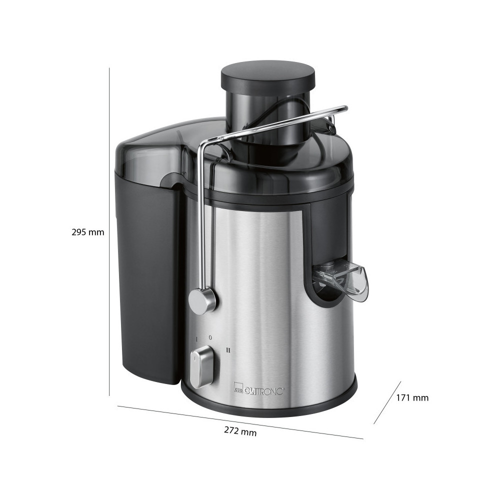 Centrifugeuse de Fruits et Légumes CLATRONIC 1.5L / 400W / Noir & Inox