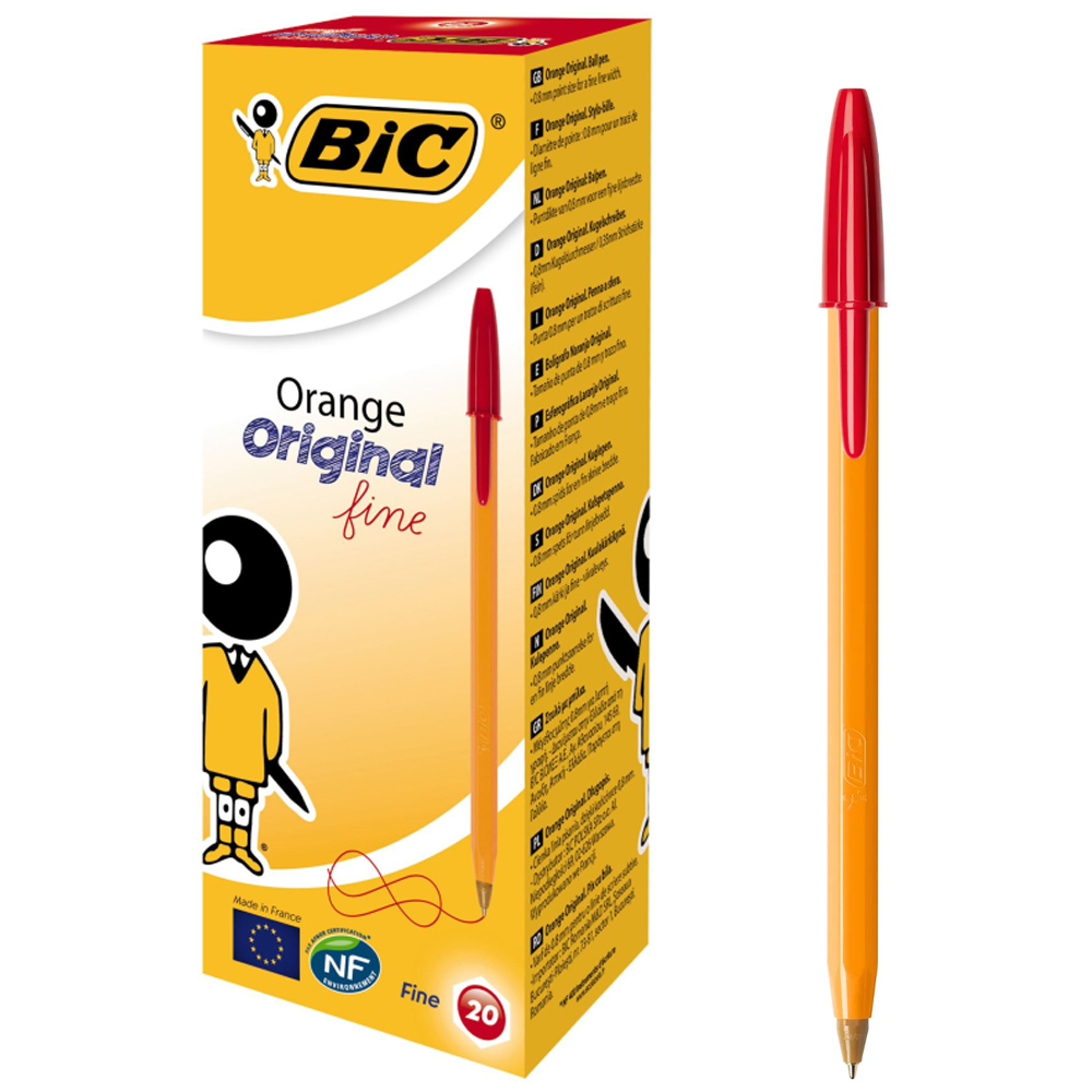 Pack de 20 Stylo bille BIC Orange / Rouge