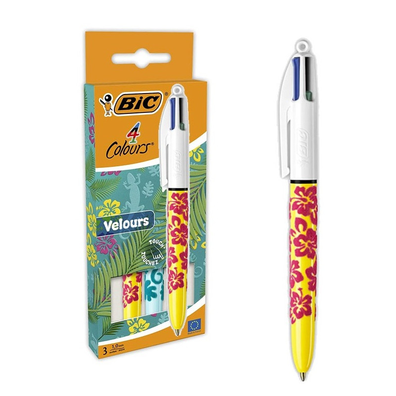 Stylo BIC 4 Couleurs Velours