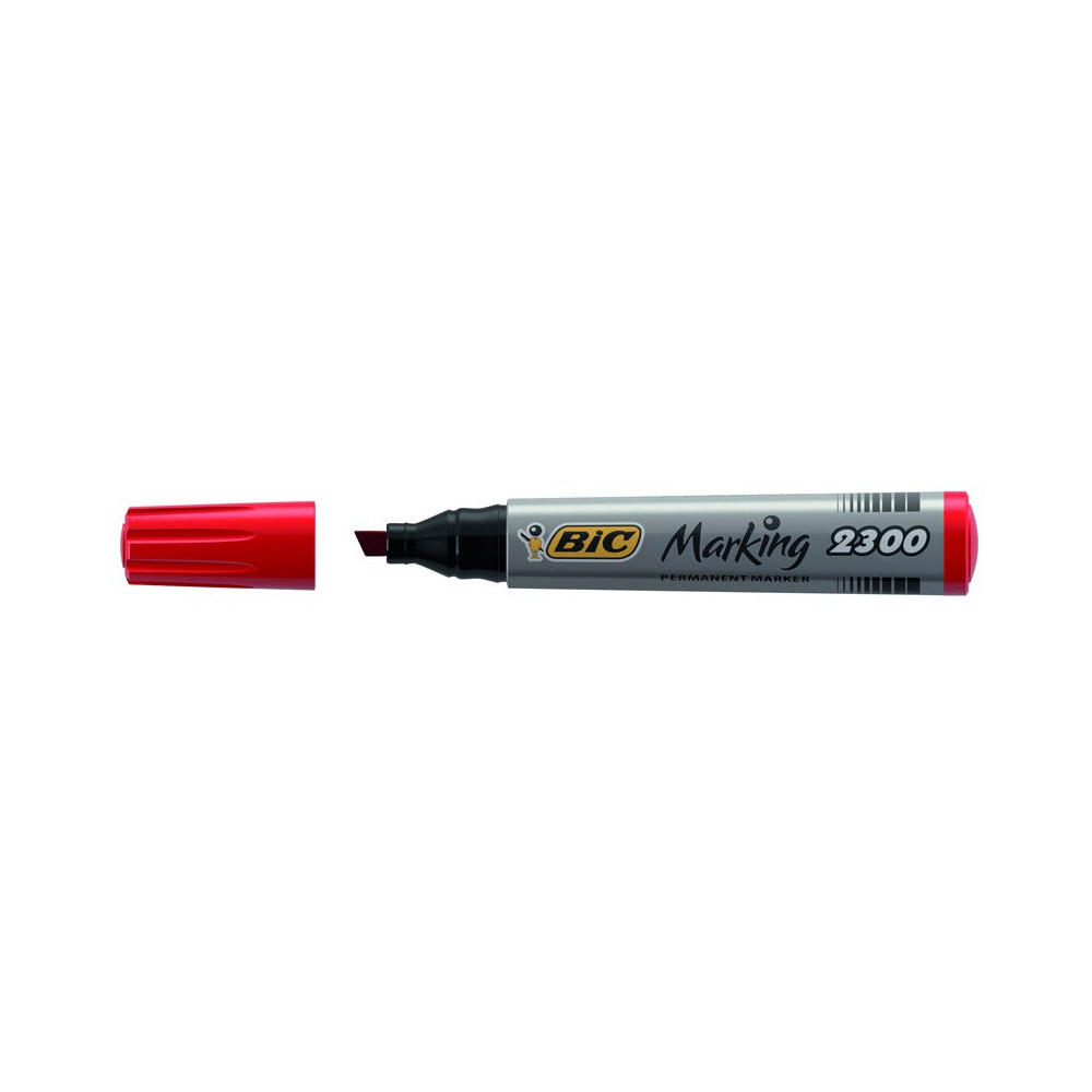 Pack de 12 marqueur permanent BIC 2300 / Rouge