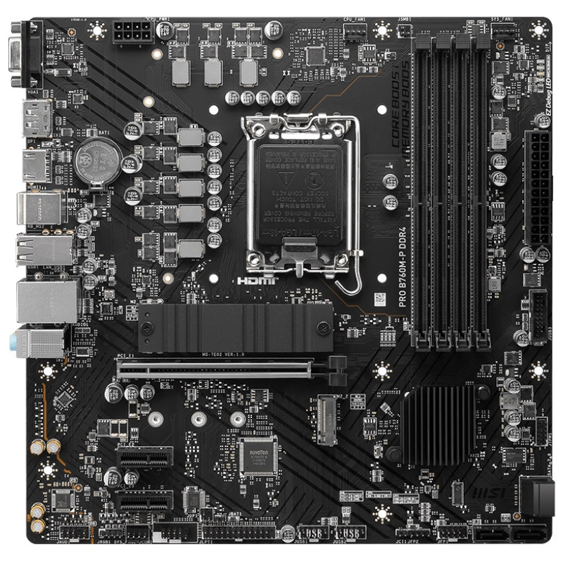 Carte Mère MSI Pro B760M-P DDR4 (Intel LGA 1700) Micro ATX à prix bas