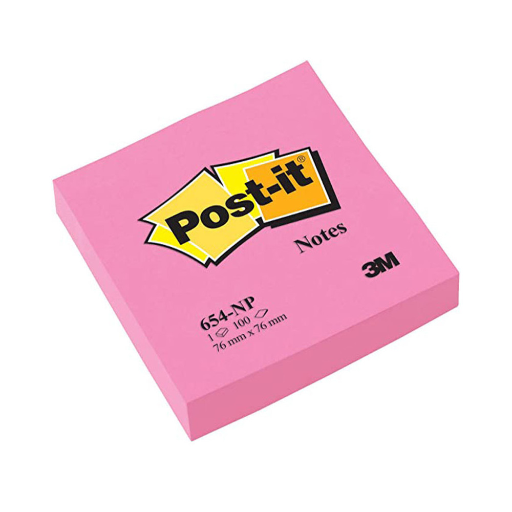 Stick Note 100 Feuilles 76 x 127 mm Fluo / Rose