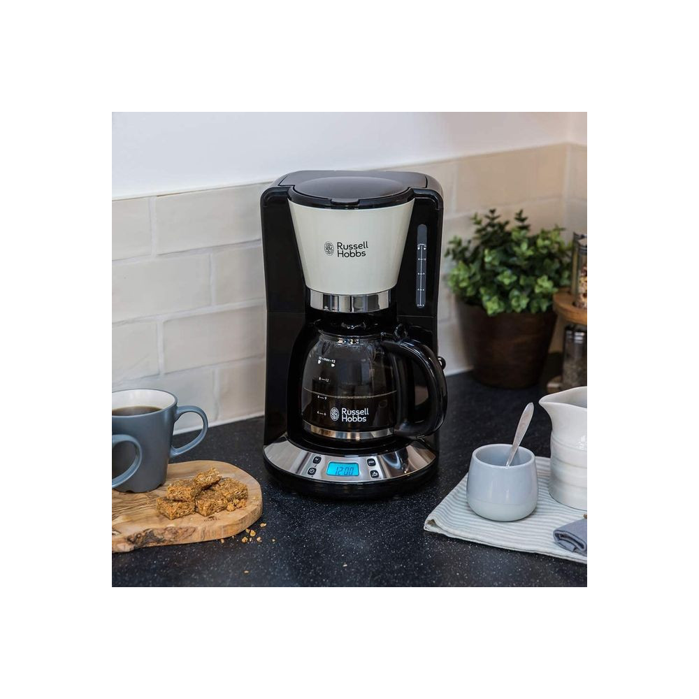 Cafetière Programmable Crème RUSSELL HOBBS 24033-56 / 1100W / 1.25L