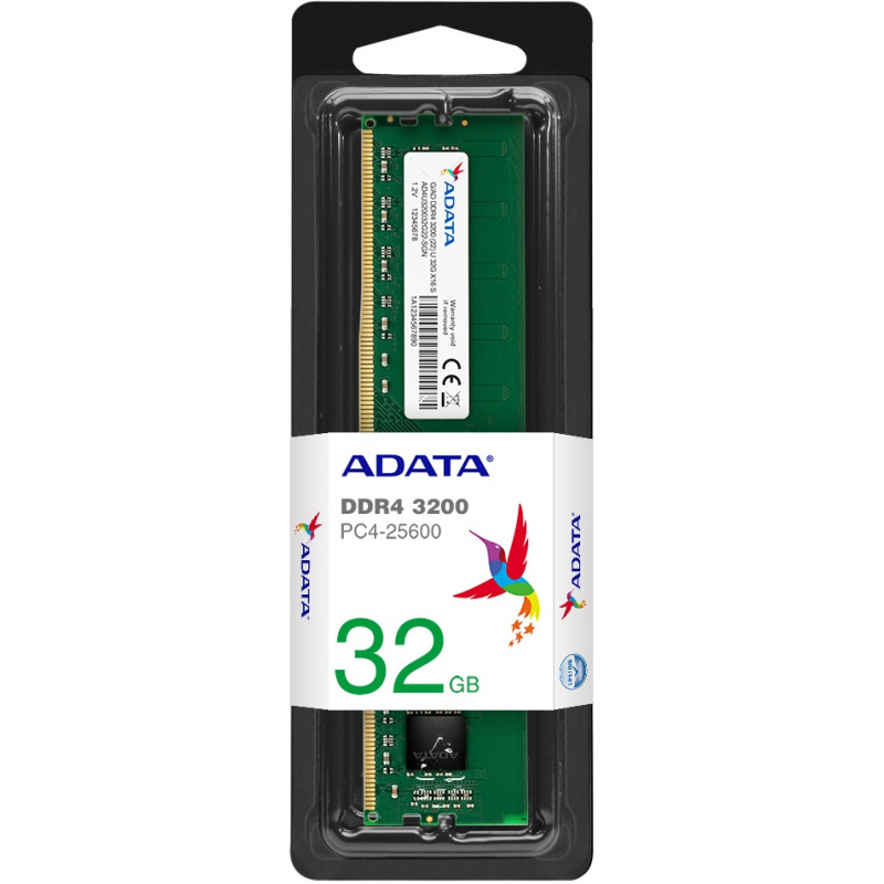 Barrette Mémoire ADATA 32Go DDR4 Pour Pc De Bureau (AD4U320032G22-RGN)