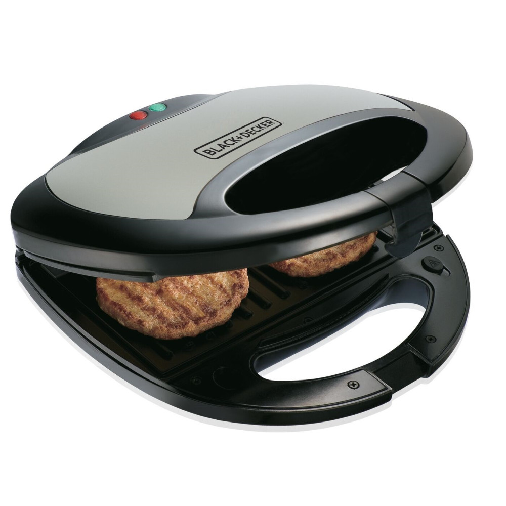 Appareil à Panini Et Croque Monsieur BLACK&DECKER TS2080-B5 / 750 W / Noir