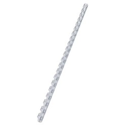 10 Reliures Spirale Plastique 6mm Blanc