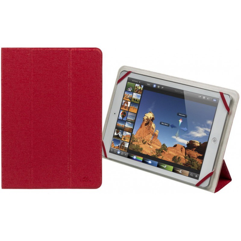 Etui double-face pour tablette 10.1" Blanc/Rouge