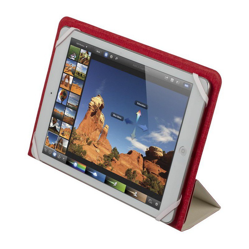Etui double-face pour tablette 10.1" Blanc/Rouge