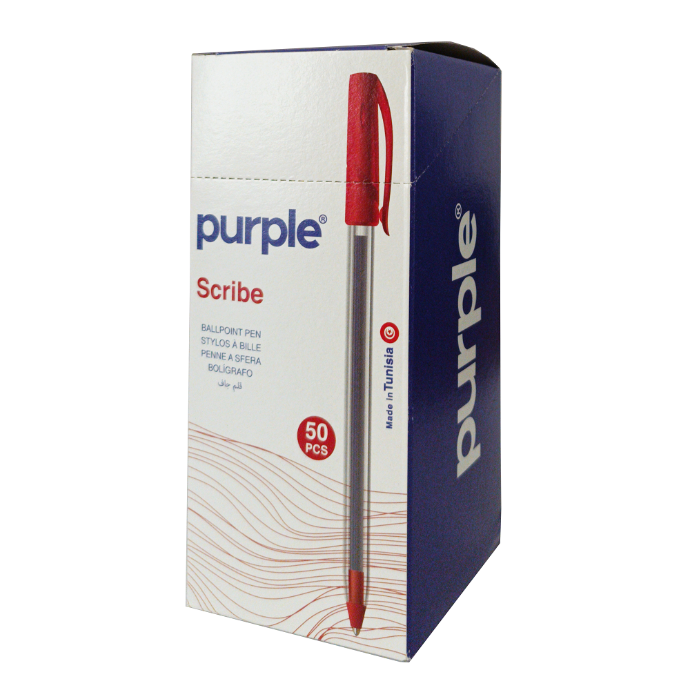 Stylos à Bille Pointe SCRIBE Purple / 1,0 mm / Rouge