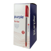 Pack de 50 Stylos à Bille Pointe SCRIBE Purple / 1,0 mm / Rouge