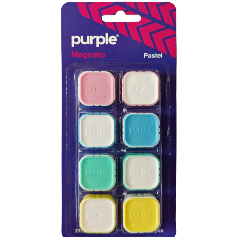 8 Aimants Blister POUR Tableau MAGNÉTIQUE VIVO Purple / 30 mm