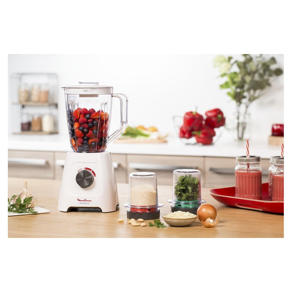 Blender Moulinex Blende force + 2 Accessoires Broyeurs & Rape / 600 W / Blanc