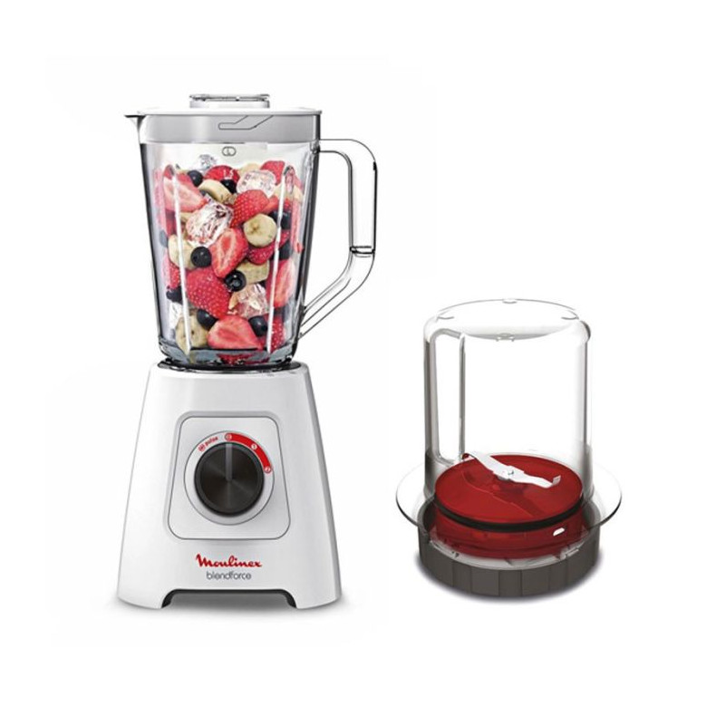 Blender Moulinex Blende force + Accessoires Broyeurs / 600 W / Blanc