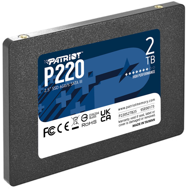 Disque Dur Interne Patriot SSD P220 SATA III 2.5 / 2 To