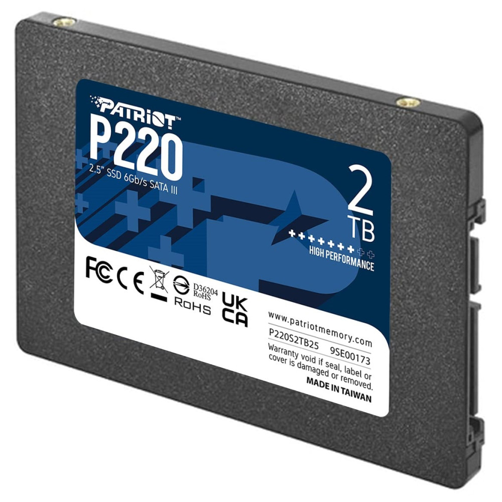 Disque Dur Interne Patriot SSD P220 SATA III 2.5 / 2 To