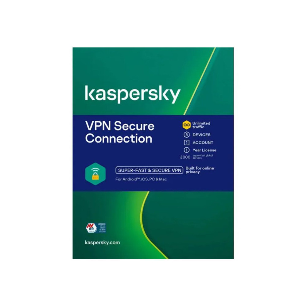 ANTIVIRUS KASPERSKY VPN Secure Connection / 5 poste / 1 an