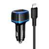 Chargeur de Voiture KAKU KSC856 Lightning 48W - Double Ports / Noir