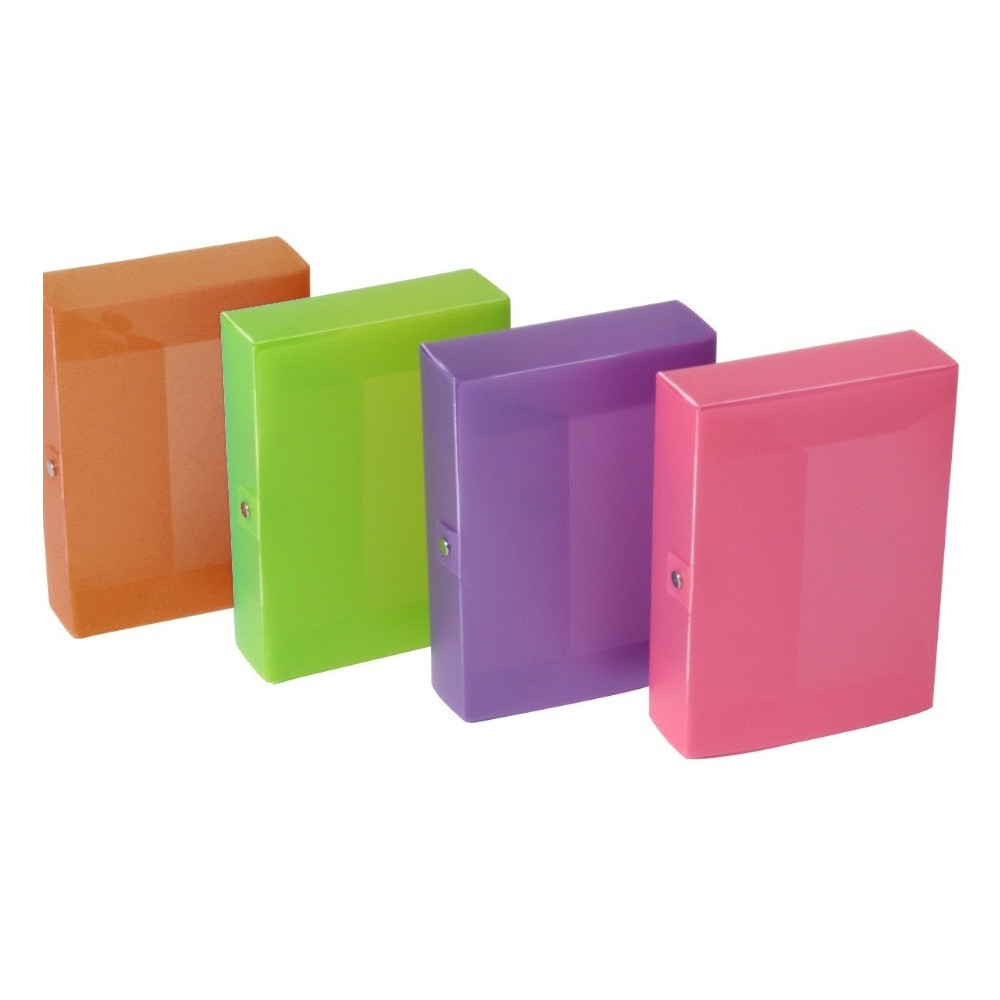 Boite de classement PP COSTO Translucide Dos 60mm / Rose