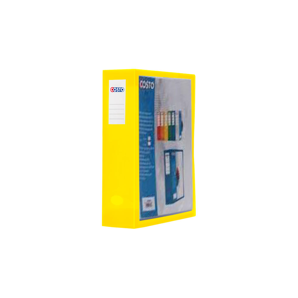Boite de Classement en PP Costo personalisable / 80mm / Transparent Jaune