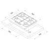 Table de cuisson Focus F.4008BS / FONTE TERMOCOUPLE / 60 cm / Noir