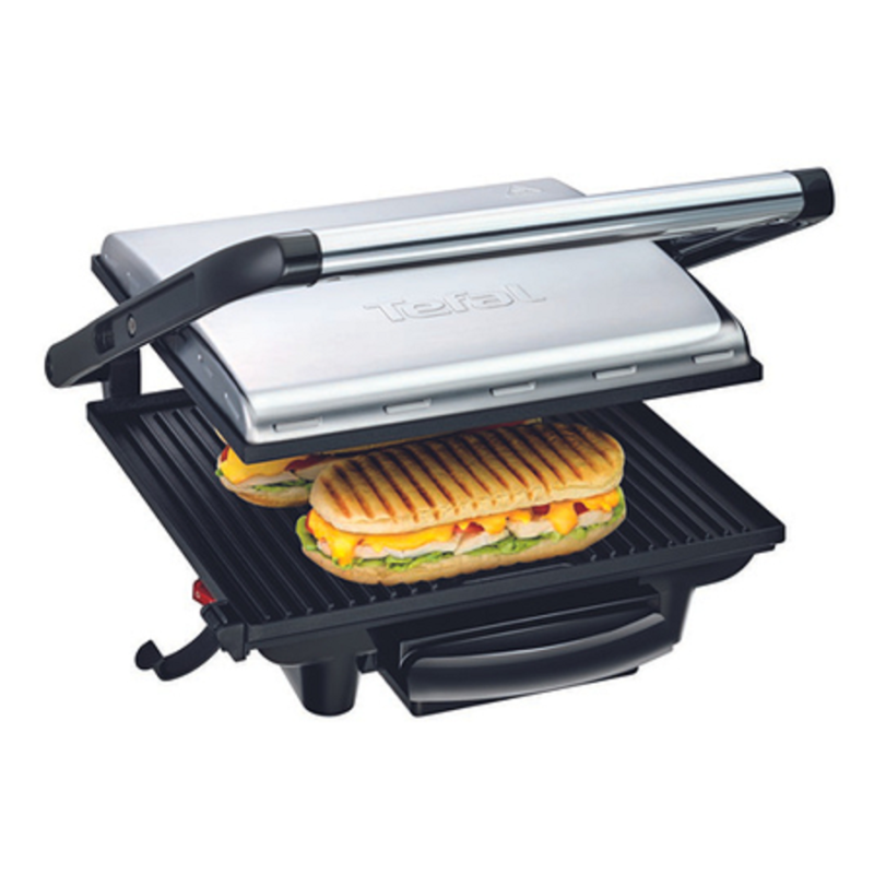 Panini Grill TEFAL 2000W - Plaques Antiadhésives - Inox GC242D12 - Tunisie