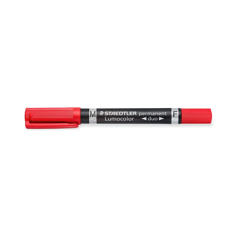 MARQUEUR PERMANENT STAEDTLER RECHARGEABLE DOUBLE POINTE OGIVE /ROUGE