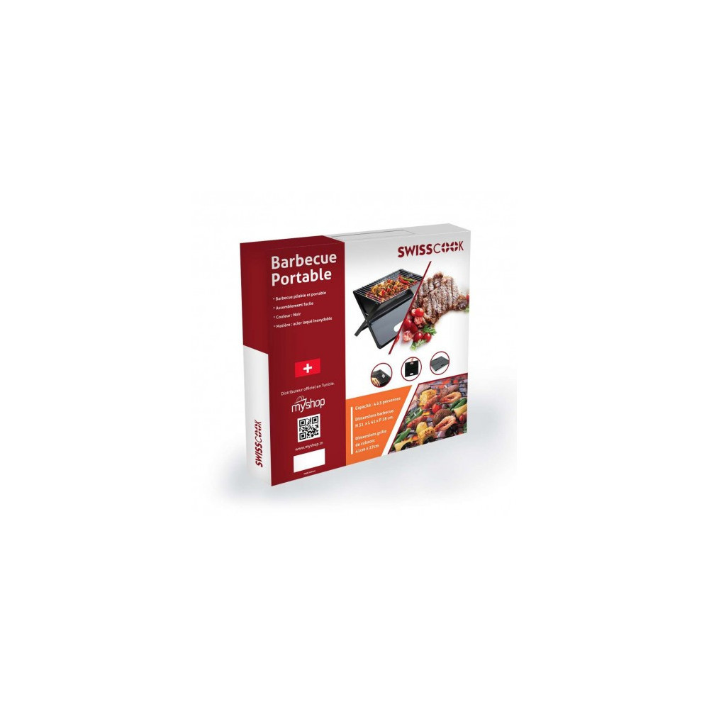 Barbecue Au Charbon Pliable SWISSCOOK / Noir