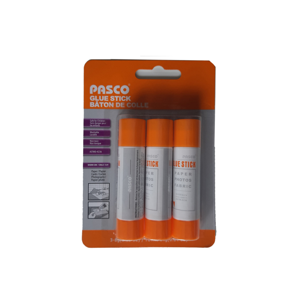 Pack de 3 Baton de colle TUBE STICK PASCO / 8G