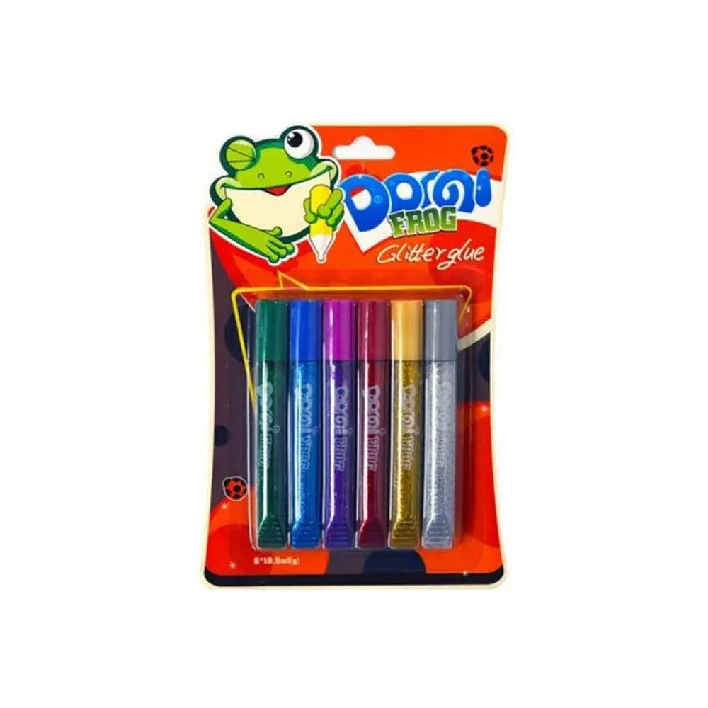Pack de 6 Colle Tube Scintillante OASCO / 10.5 ml / Assorties