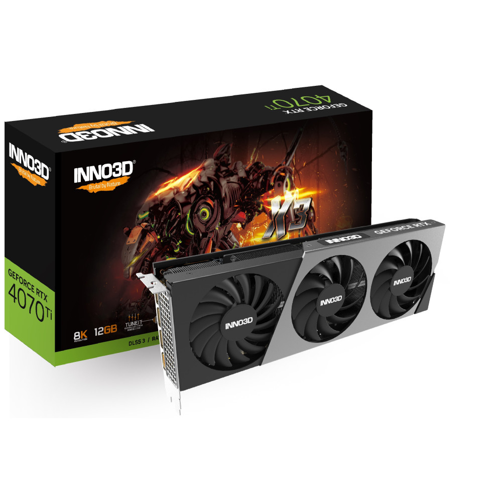 Carte Graphique INNO3D GeForce RTX 4070 Ti X3 / 12Go GDDR6X