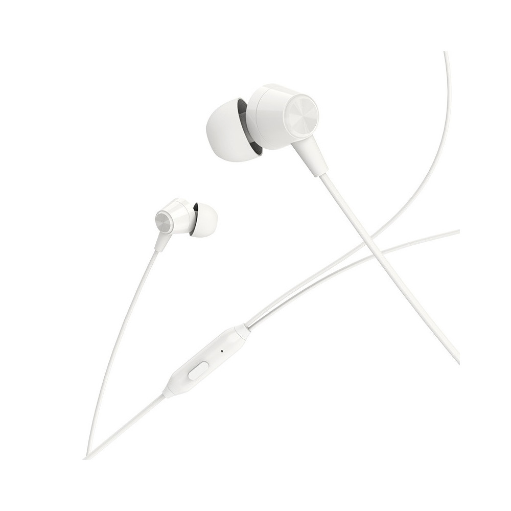 Écouteurs Filaire Borofone avec microphone BM20 / Blanc