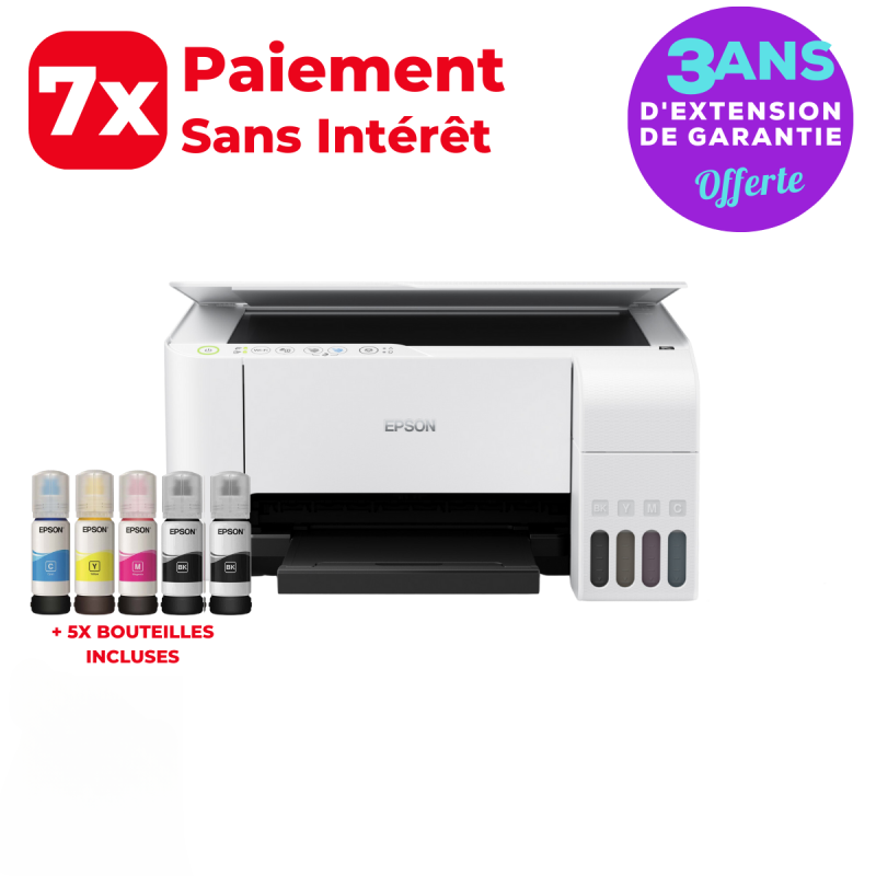 Imprimante Multifonction Jet d'encre EPSON EcoTank L3156, Couleur