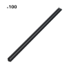 100 Baguettes RELIURE PLASTIQUE 10MM / NOIR