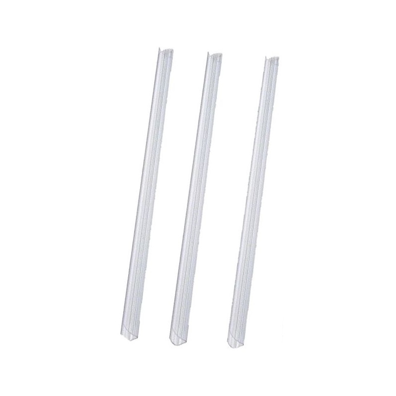 100 Baguettes reliure plastique 6mm / Blanc