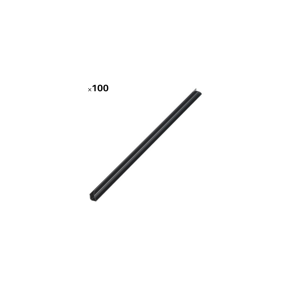 100 Baguettes RELIURE PLASTIQUE / 8MM / NOIR