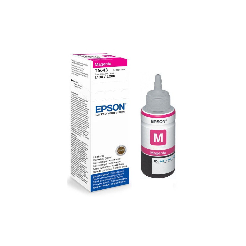 Bouteille d'encre Epson T6643 Magenta 70ml