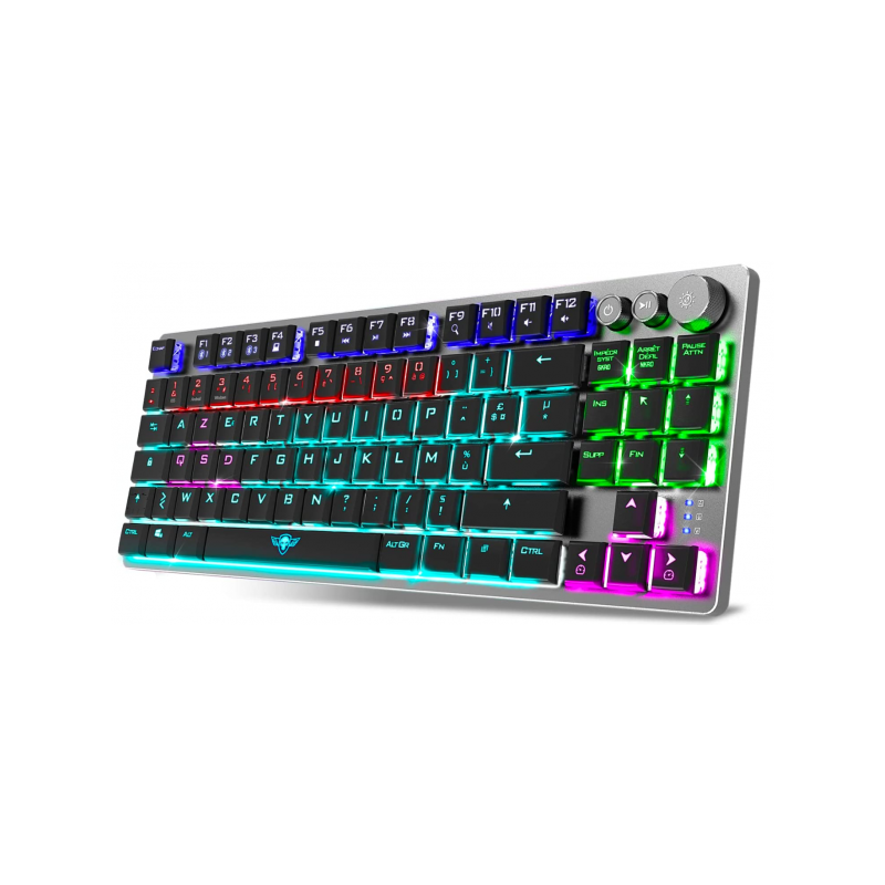 Spirit Of Gamers - Clavier gamer sans fil XPERT K1300 compact TKL mécanique  RGB avec chassis alu compatible multiplateforme - Clavier - Rue du Commerce