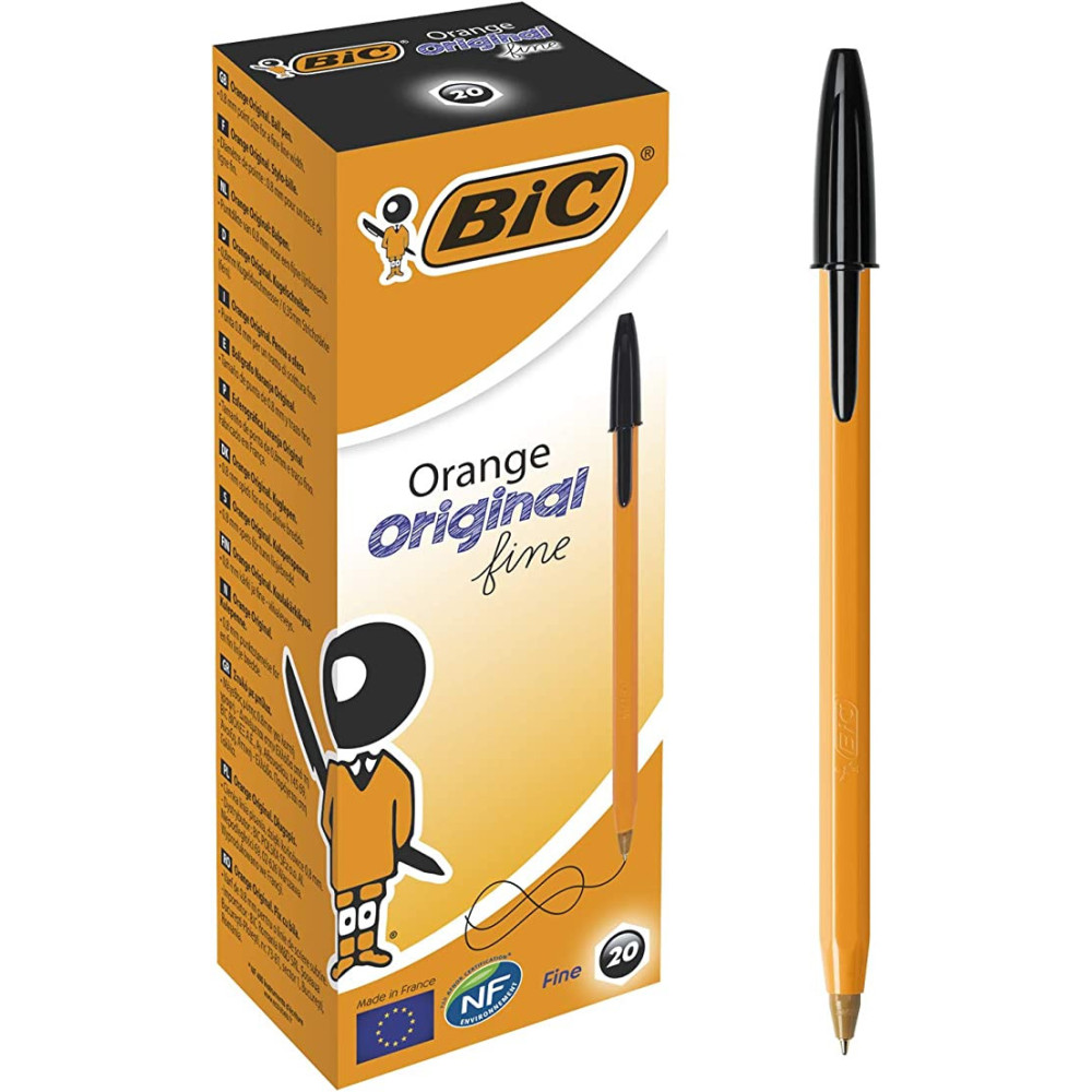 Pack de 20 Stylo bille BIC Orange / Noir
