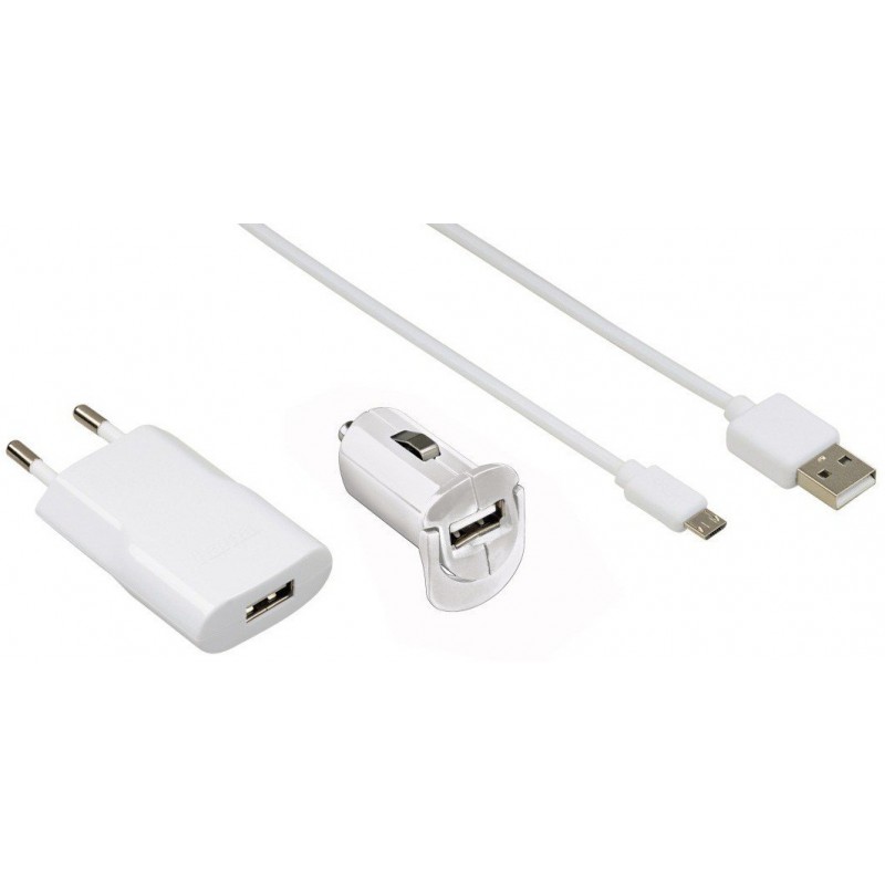 Hama Kit de charge "Picco" pour appareils micro USB / Blanc