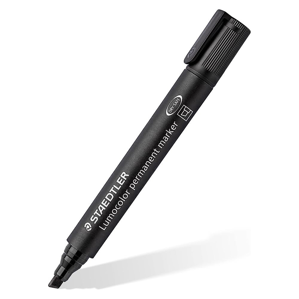 MARQUEUR PERMANENT STAEDTLER RECHARGABLE DOUBLE POINTE BISEAUTE /NOIR