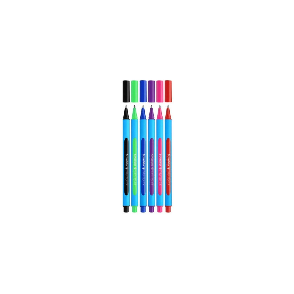 Pochette 6x Stylos Slider EDGE XB Asssorties