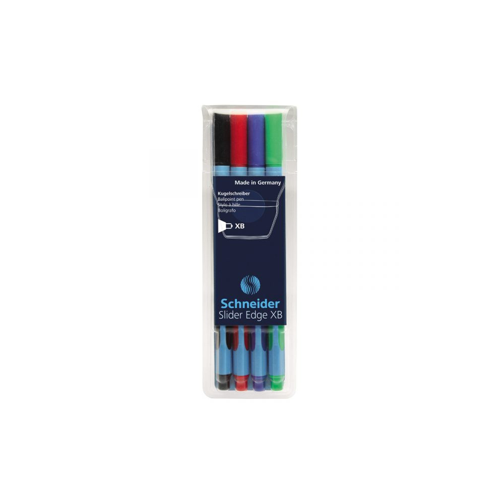 Pochette 4x Stylos Schneider Slider Edge XB Basic